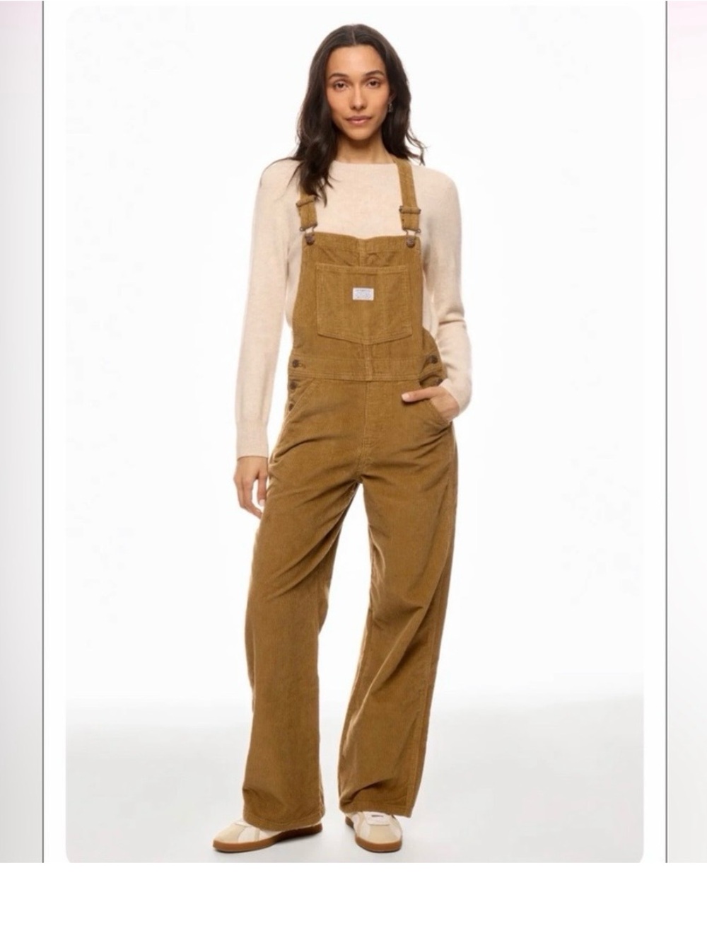 Women’s Levi’s Strauss wide leg corduroy oversized baggy Overalls